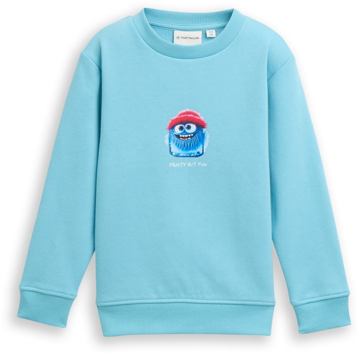 Tom Tailor - Basic sweatshirt met print - Maat 92/98 - elixir blue