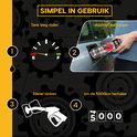 Instructies voor JLM Injector Cleaner: Tank leegrijden, additief toevoegen, diesel tanken, herhalen om de 5000 km.