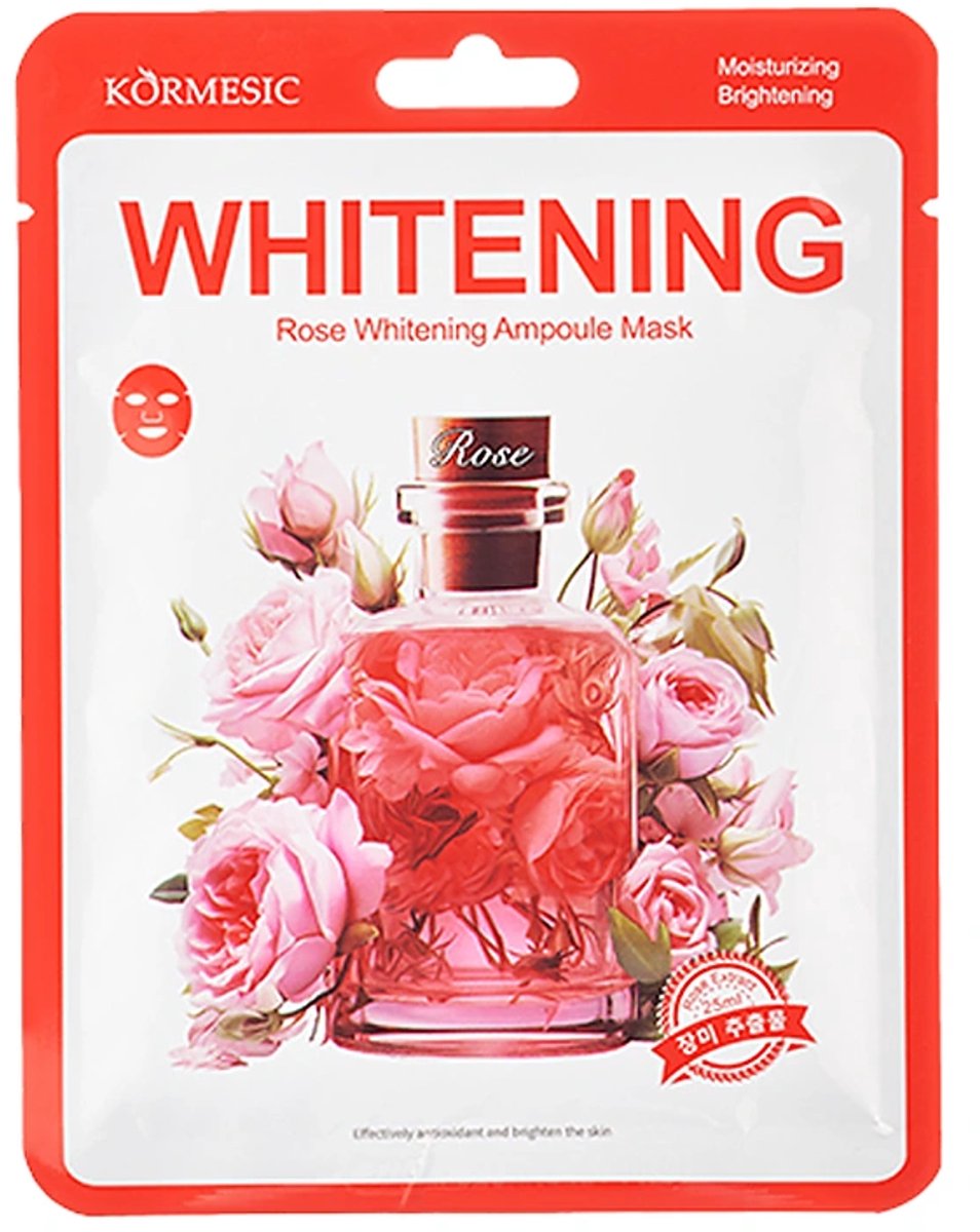Rose whitening Ampoule Mask met verhelderende rozen extract 25ml