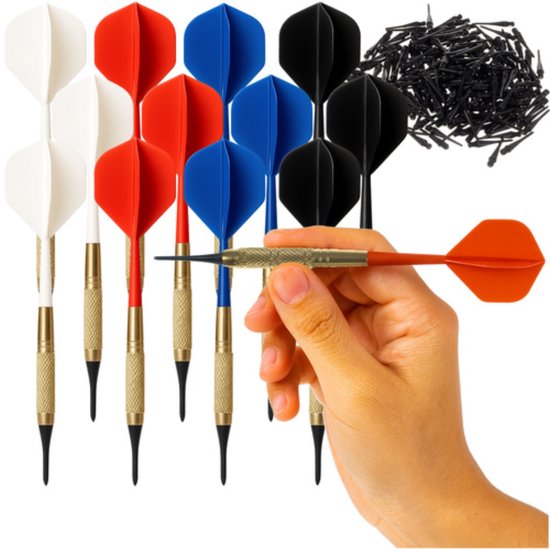 3 dartpijlen plastic punt S500