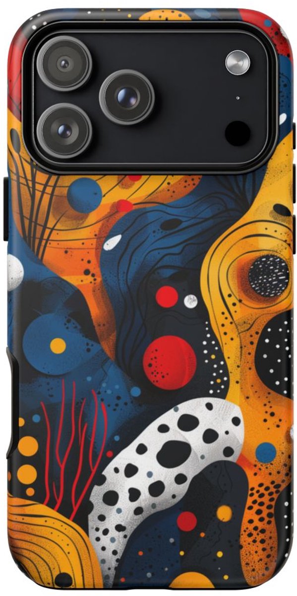 Abstracte Kleurrijke Organische Vormen – Telefoonhoesje Geschikt voor iPhone 17 Pro Max