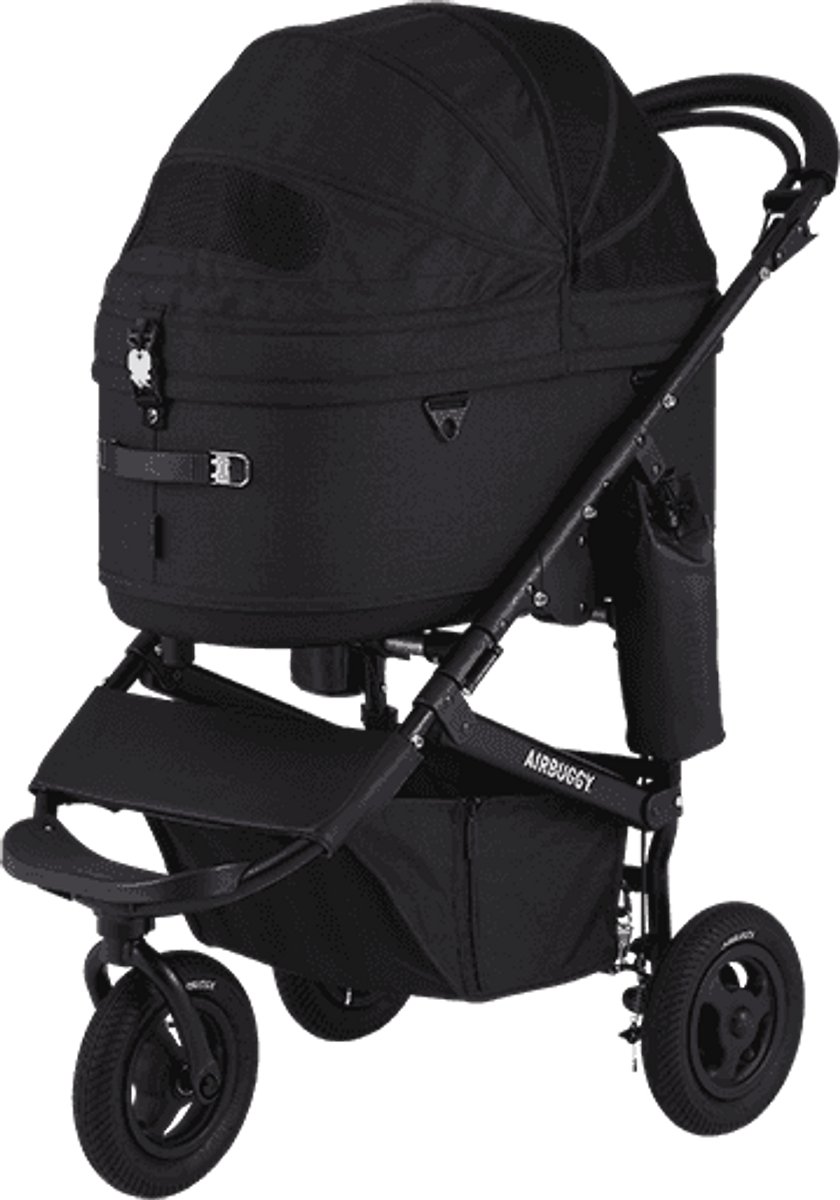 Airbuggy hondenbuggy DOME3 LAREG l met rem - Kleur earth zwart - Afmetingen 96x53x105 cm (LxBxH)