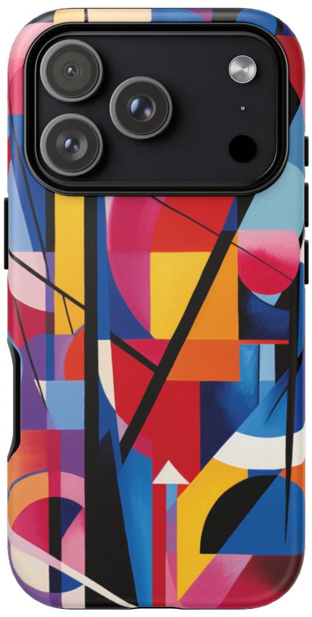 Abstracte Geometrische Kleurencompositie – Telefoonhoesje Geschikt voor iPhone 17 Pro