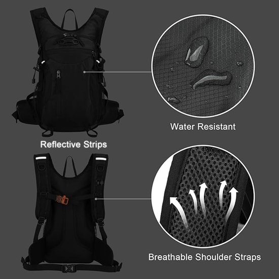 Waterdichte Motorrugzak – 20-28L – 300D Nylon – Lichtgewicht (0,23 Kg) – Inklapbaar – Laptopvak – Voor Motor, Fiets, Wandelen En Reizen