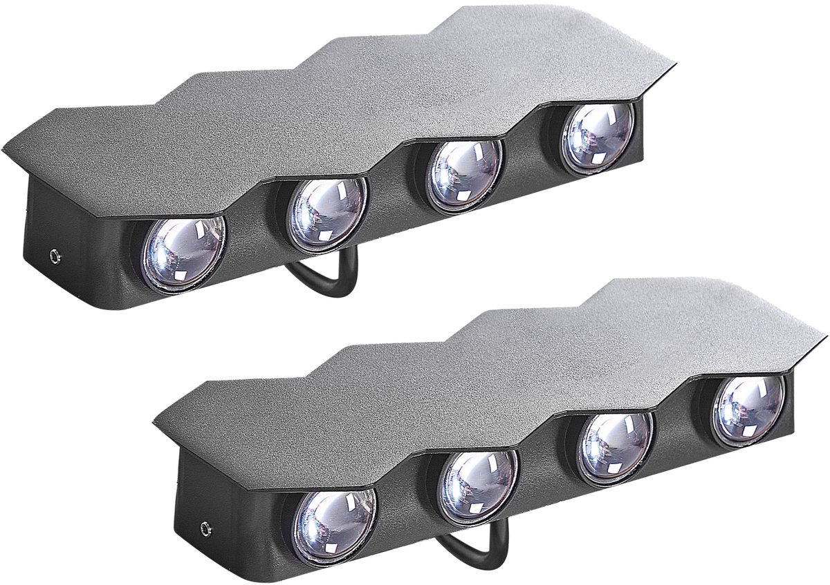 WELDON - Wandlamp set van 2 - Zwart - Aluminium