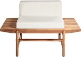 GIAVENO - Tuinbankje - Gebroken wit - 135 cm - Acaciahout