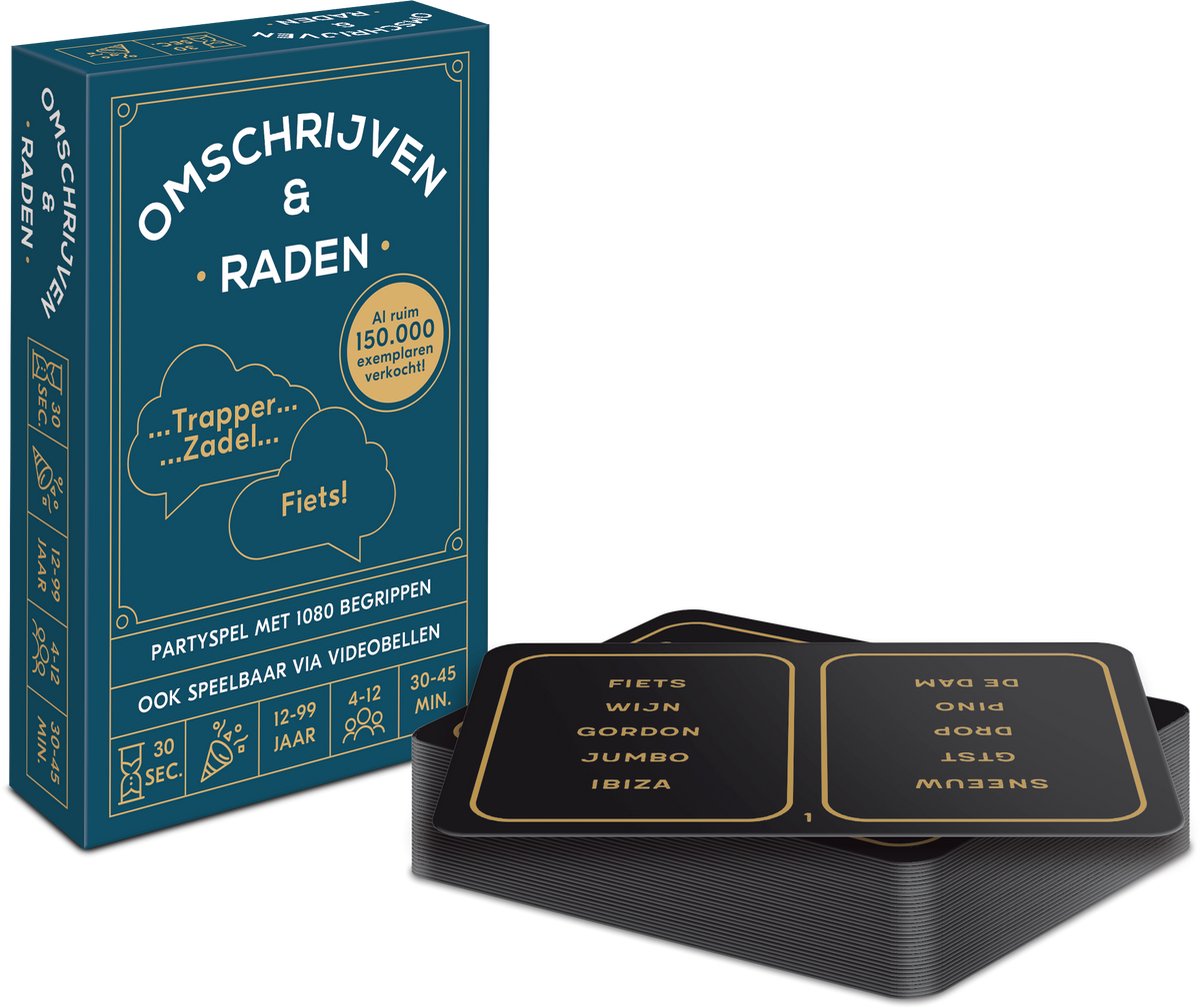 COMBI-DEAL: Omschrijven & Raden #1 + #2 + #3 - Kaartspel - 30 Seconden tijdlimiet per 5 begrippen / totaal 3240 begrippen - pocketformaat raadspel / partyspel - 4-12 spelers (grote groepen) — cadeau in Partyspellen - foto 2