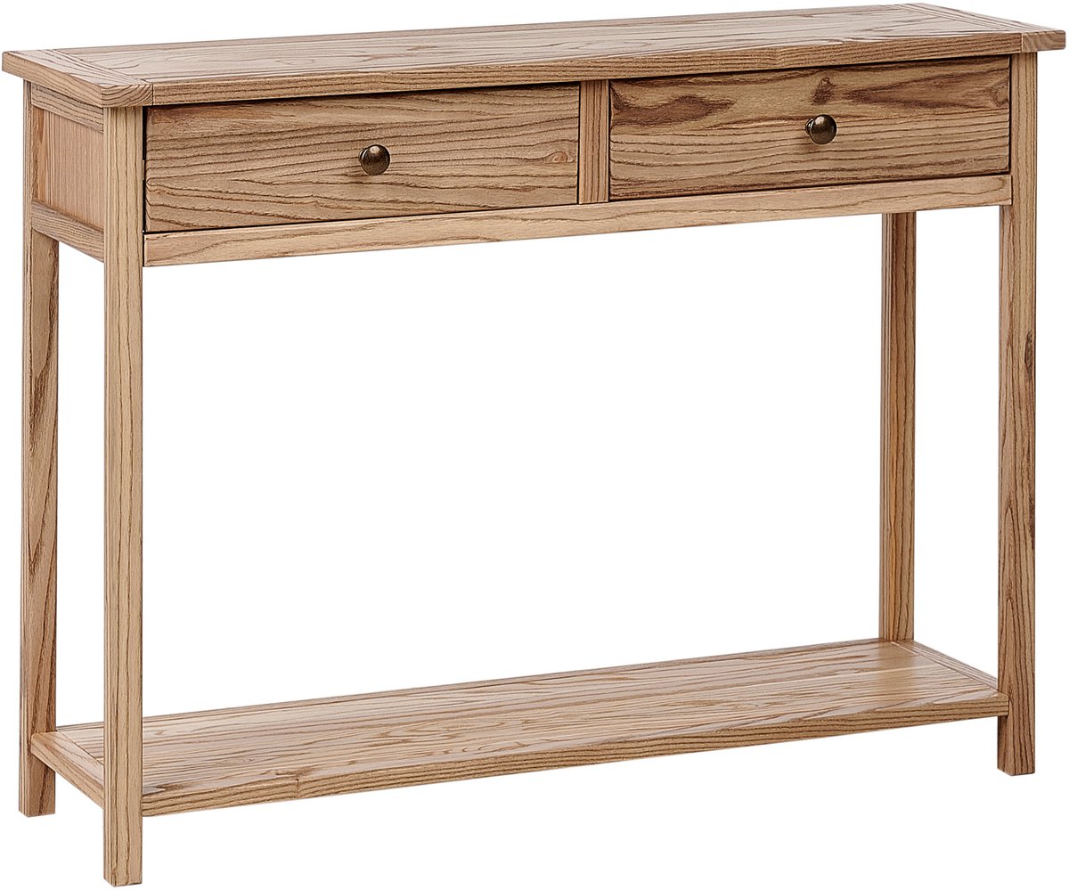 Beliani SALTON - Consoletafel - Lichte houtkleur - Sassafras Bruin