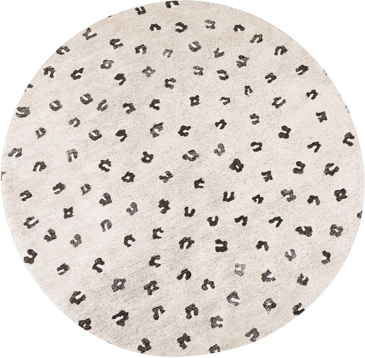 BELIANI AFIS - Vloerkleed - Lichtbeige - Ã¸ 140 cm - Katoen