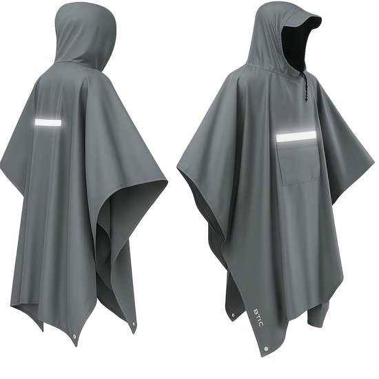 Poncho Pluie Enfant Portable Avec Capuche - Imperméable Léger Pour Cyclisme, Camping, Voyages Et Plein Air