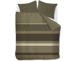 Beddinghouse Fera dekbedovertrek - Lits-Jumeaux - 240 x 200/220 cm - Groen