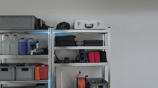 MONZANA 2x Armoire Etagère Sans Vis - 180x90x40cm Total 1750kg - Zwart