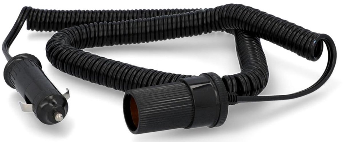 cartrend Verlengkabel auto 12V spiraal uitrekbaar tot 5 meter