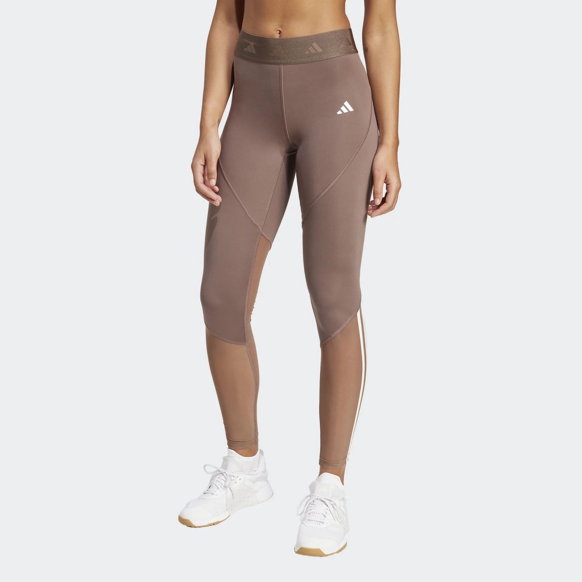 ADIDAS hyglm 1/1 l Lange trainingslegging dames Bruin