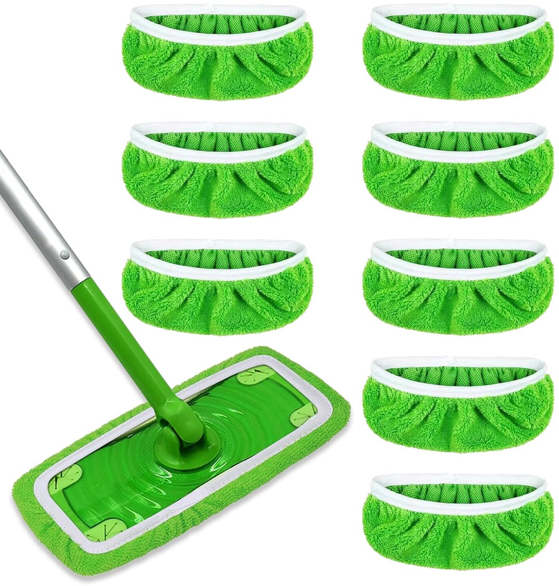 Ibenzoa® Set van 8 herbruikbare microvezeldoeken voor efficiënte vloerreiniging