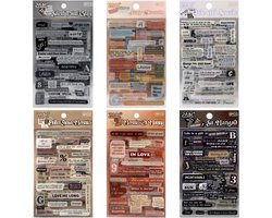 Stickers - spreuken - 800 stuks - 36 vellen - scrapbook-stickers - esthetische scrapbook-accessoires - scrapbooking-stickers - bullet journalset - spreuken stickers voor doe-het-zelf fotoboek - creatieve hobby's