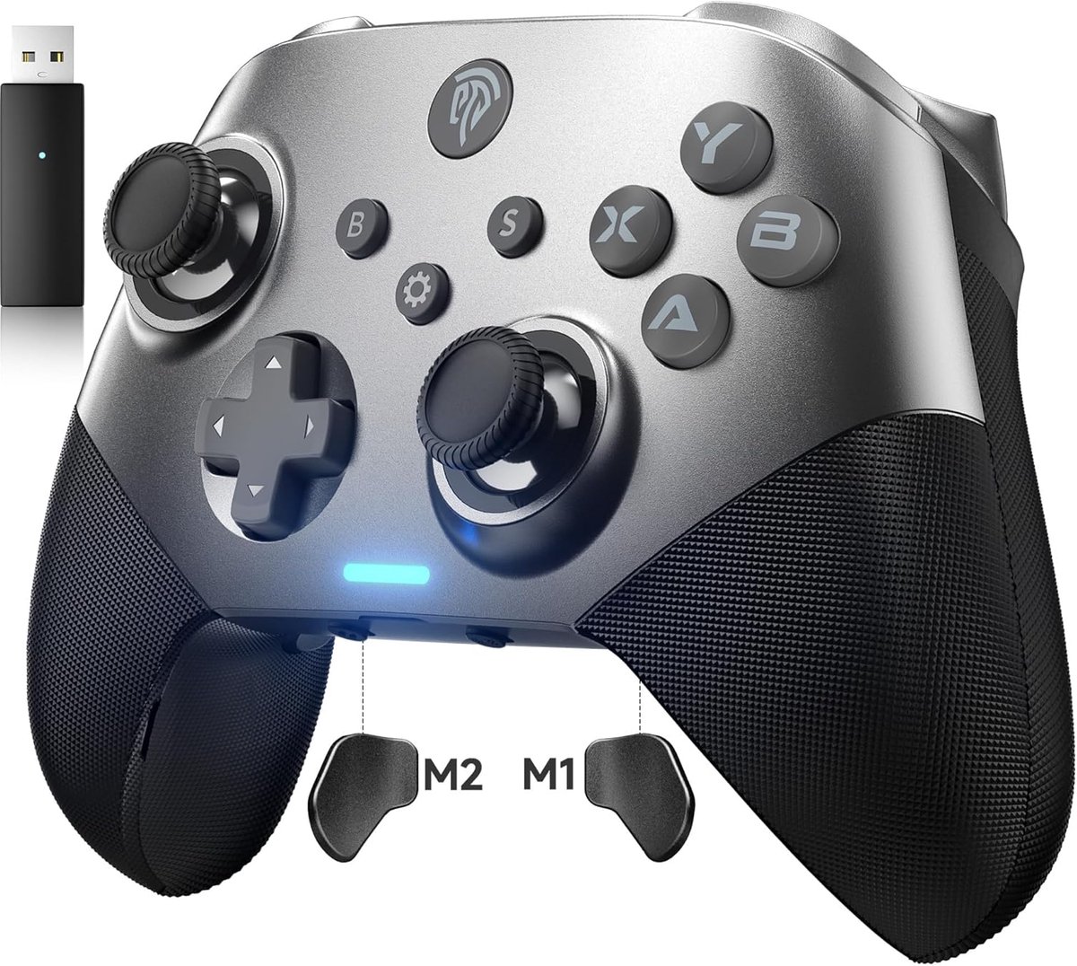 Draadloze PC-controller met Bluetooth, Mechanische Toetsen en Hall-effect Joysticks voor PC/Switch/Steam