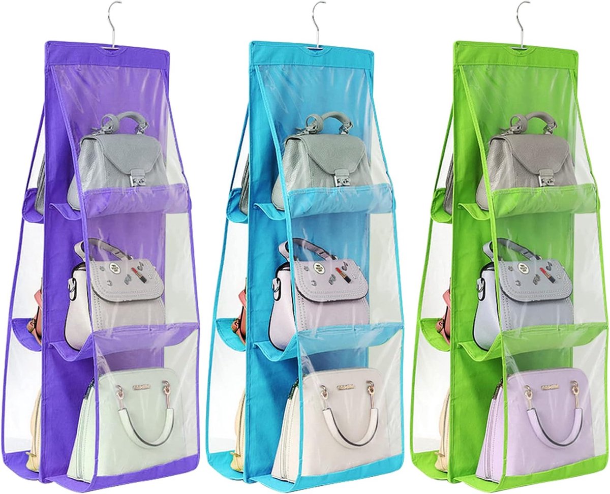 Opknoping Handtas Organizer voor Garderobe - 3 Stuks - Niet-geweven Stof