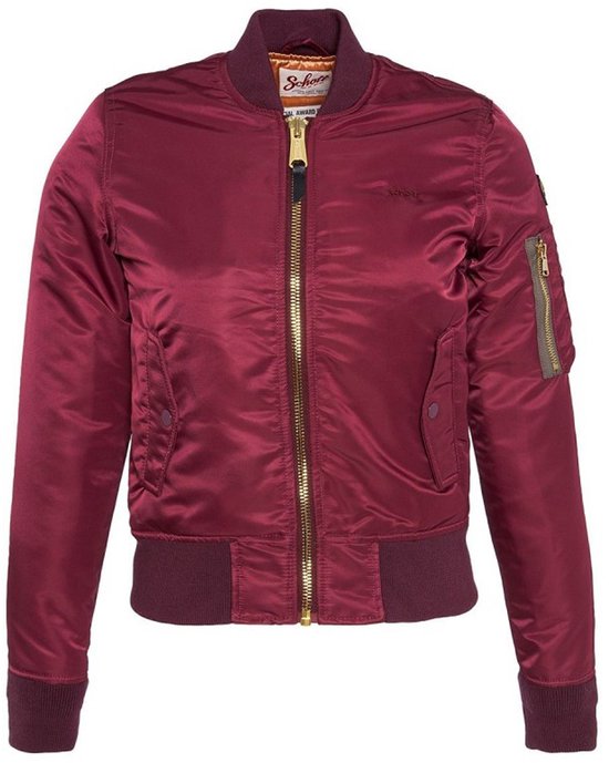 Blouson aviateur Schott x American College Bordeaux taille M Femme