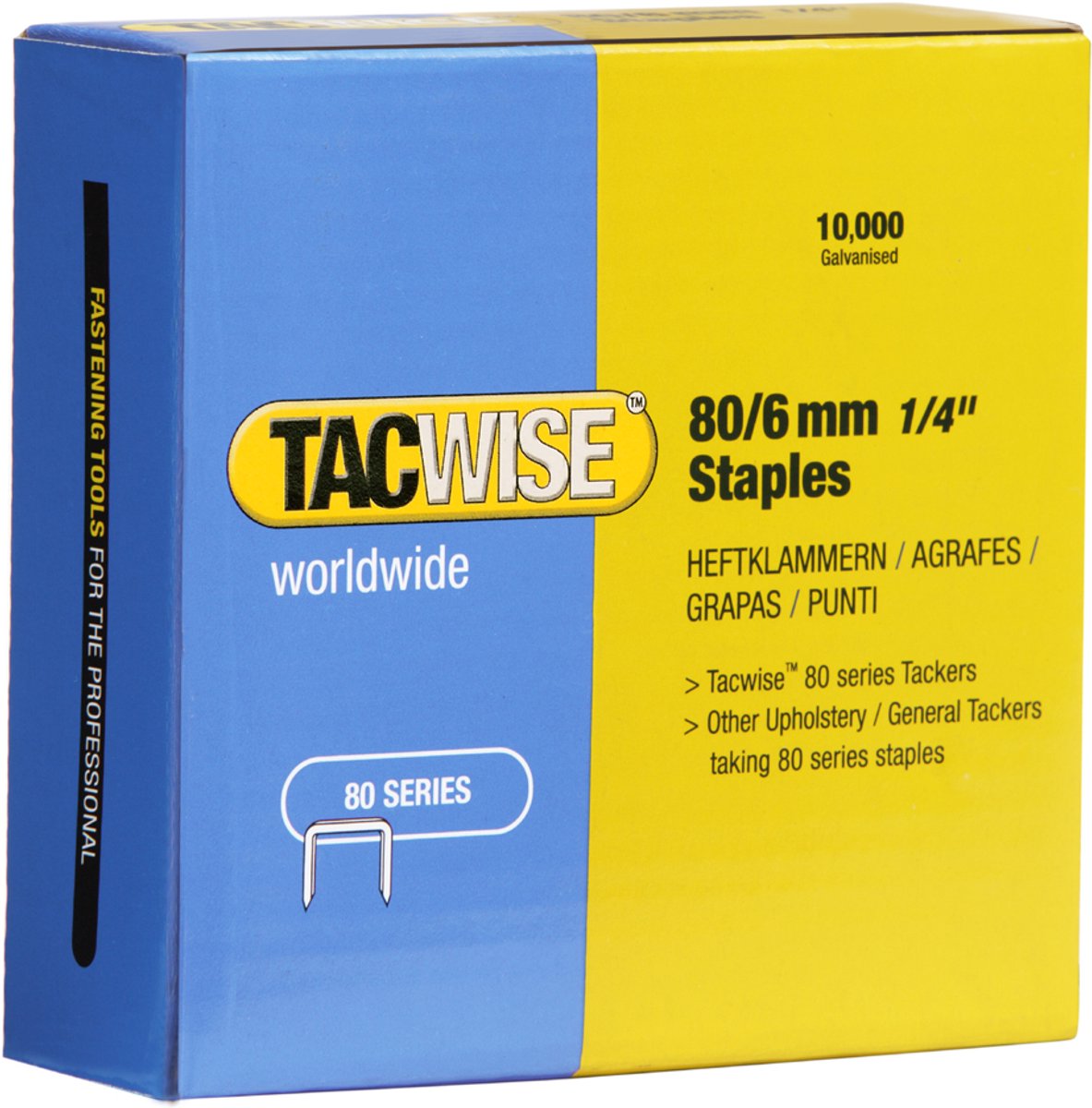 TACWISE nietjes 80/14 mm verzinkt, 10.000 stuks