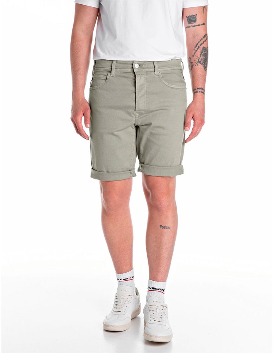 Replay Ma981y.000.8488780 Korte Jeans Groen 40 Man