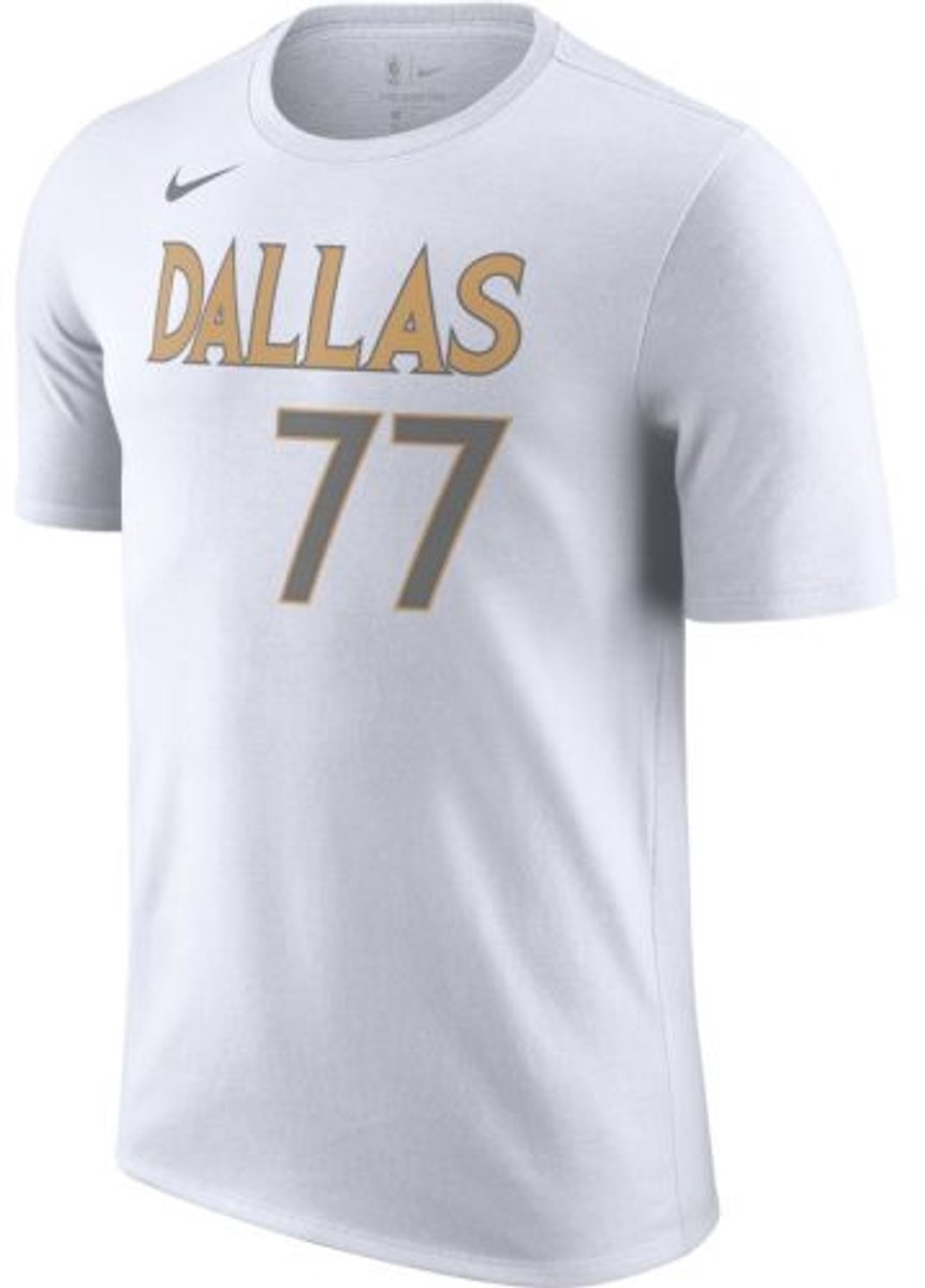 Nike X Dallas Mavericks Luka Doncic NBA Basketbal T-shirt Wit