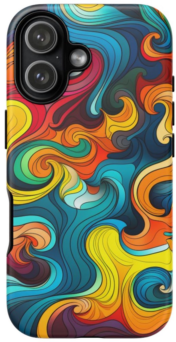 Kleurrijk Wervelend Abstract Patroon – Telefoonhoesje Geschikt voor iPhone 17