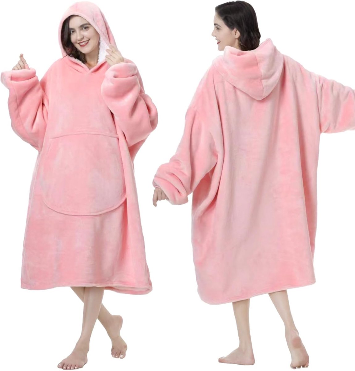 Oversized Hoodydeken met Mouwen en Capuchon voor Dames en Heren