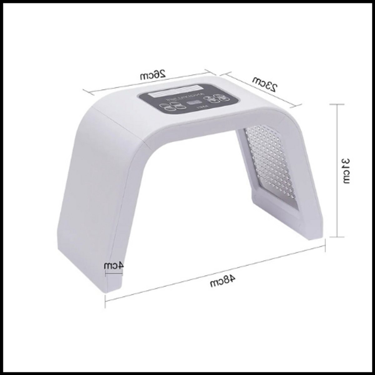 7-kleuren LED Gezichtsmasker – PDT foton therapie – Huidverjonging – Acnebehandeling – Collageenstimulatie – Huidelasticiteit verbeteren – Rood, Blauw, Groen, Geel, Paars, Laser & Moonlight – Huidtherapie lamp – Anti-aging – 32W – 32,5×32 cm