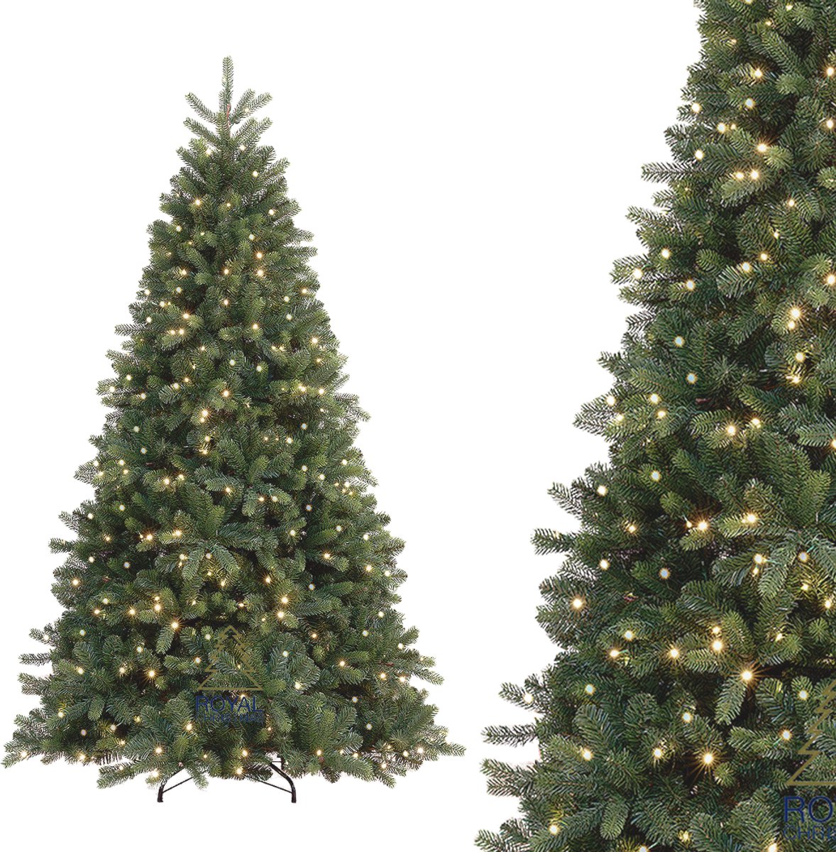 Royal Christmas - Kunstkerstboom - Bogota Greenwoord met Verlichting - 180 cm - PE/PVC - 300 LED-Lampjes - Groen