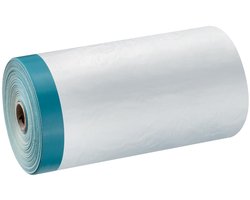WESTEX Combi Mask afdektape met folie, 550 mm x 20 m, blauw