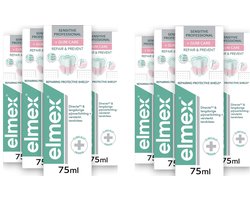 Elmex Tandpasta - Sensitive Professional - Repair & Prevent - 8 x 75 ml - Gum Care