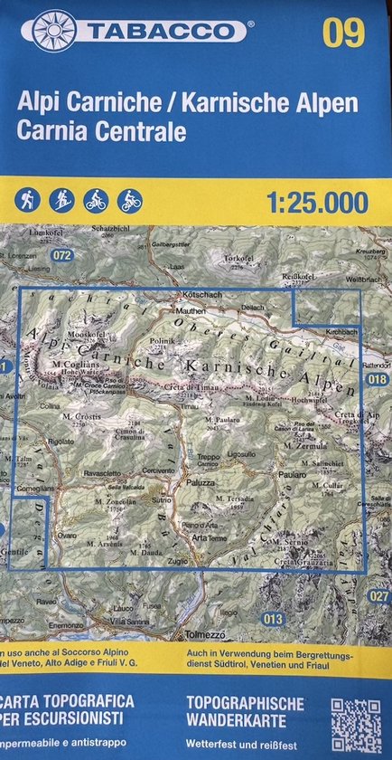 Wandelkaart Alpi Carniche/Karnische Alpen / Carnia Centrale  ... - cover
