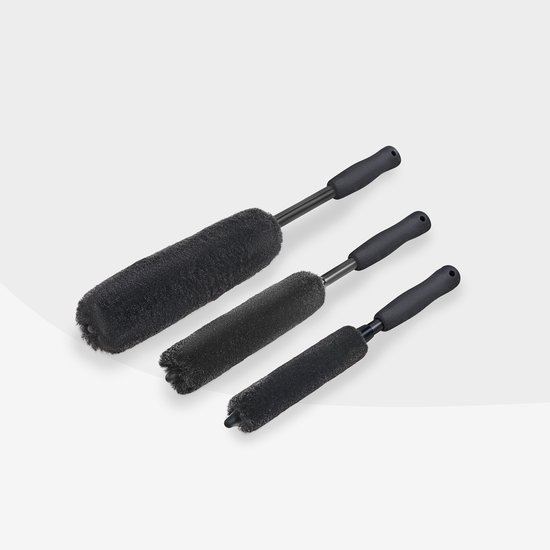 Foto: Cleandetail velgenborstel set voor auto motor wielborstel wheel woolie wheel brush velgenreiniger velgen banden velgen wassen met velgenreiniger