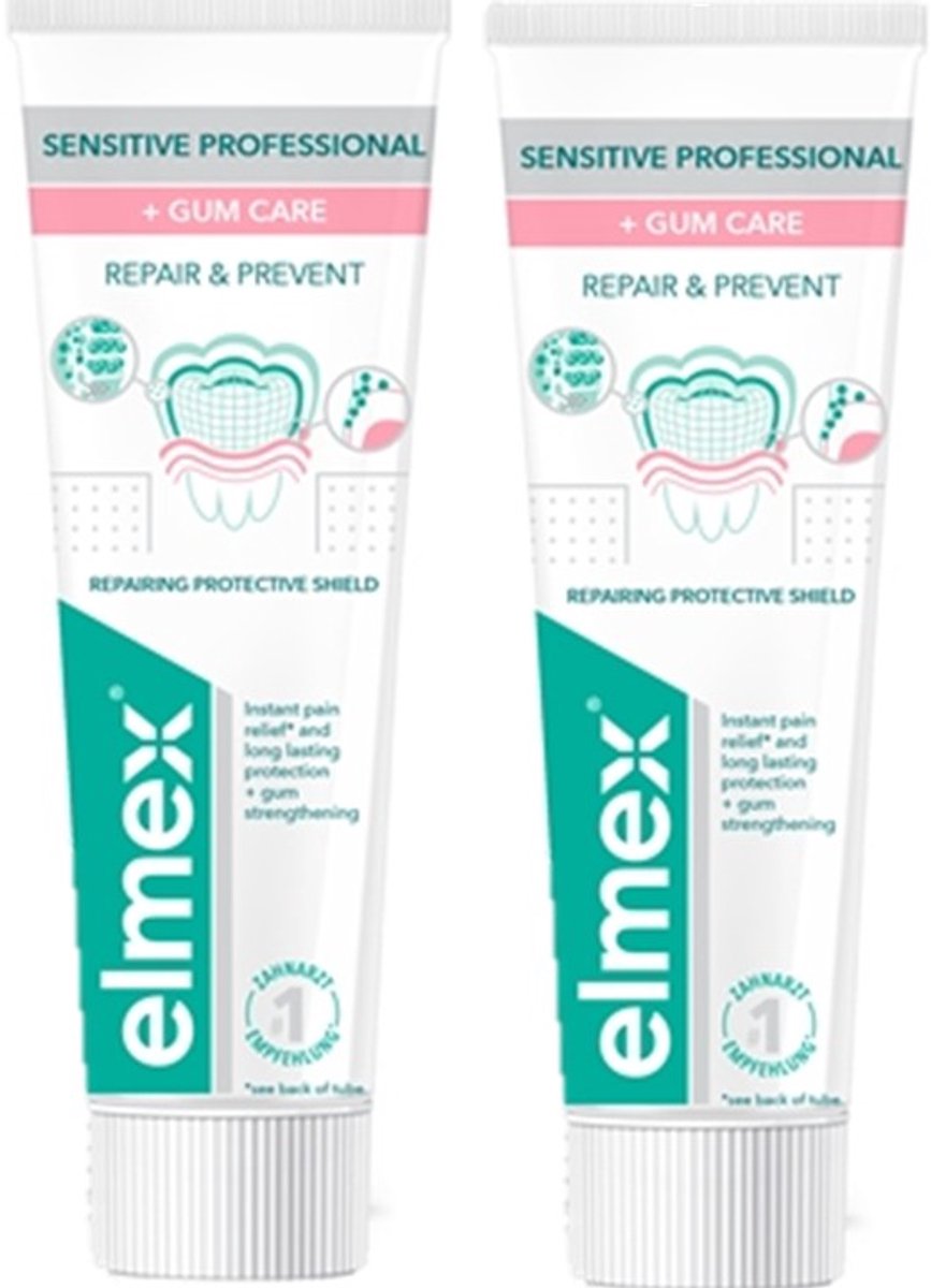 Elmex Tandpasta - Sensitive Professional - Repair & Prevent - 2 x 75 ml - Gum Care