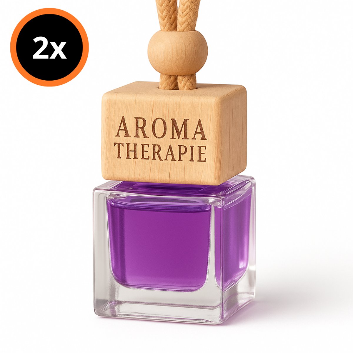 Reqz® Autoparfum Bloemige Geur – 2x Auto Diffuser Parfum – Luxe Houten Auto Geurverfrisser – Langdurige Frisse Geur