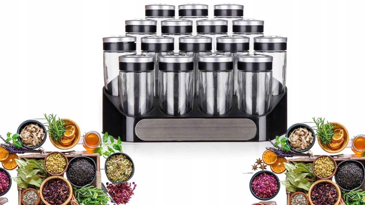 Banket Altima Kruidenrek 17 Delig met Glazen Potjes (95ml)