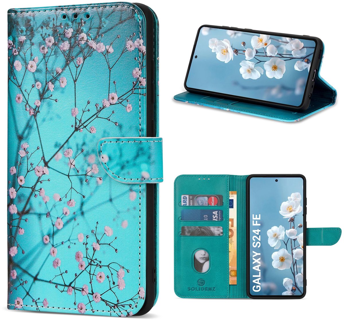 Solidenz hoesje - Geschikt voor Samsung Galaxy S24 FE - Bookcase - Sierkers