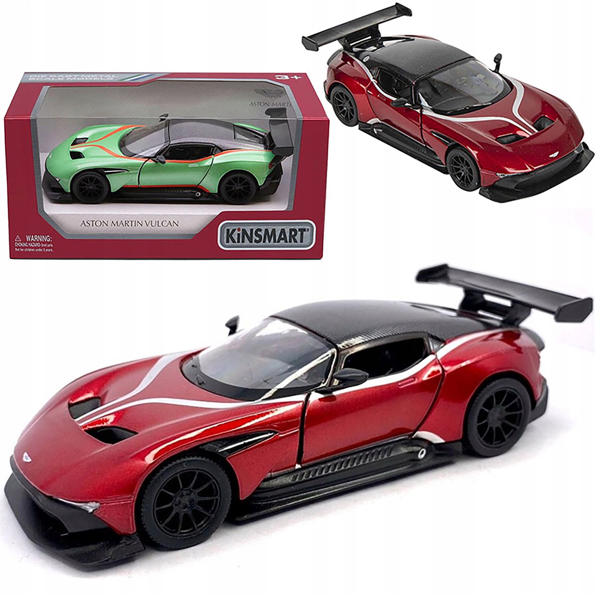Kinsmart Aston Martin Vulcan modelauto 1:38, Pull-Back, metaal
