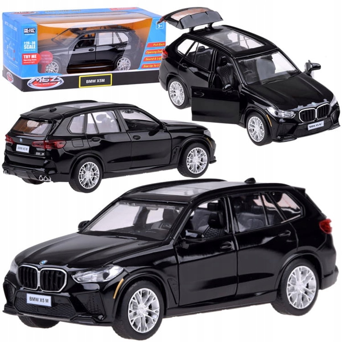 BMW X5M Metaal Modelauto met Licht & Geluid - 1:32