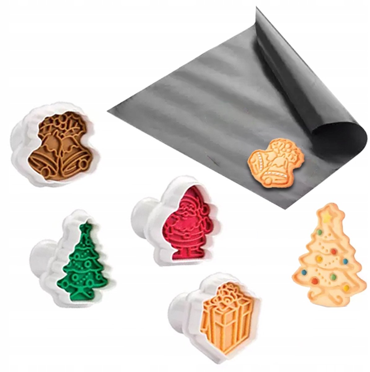 Tescoma kerstkoekjesvormpjes met stempel en bakfolie