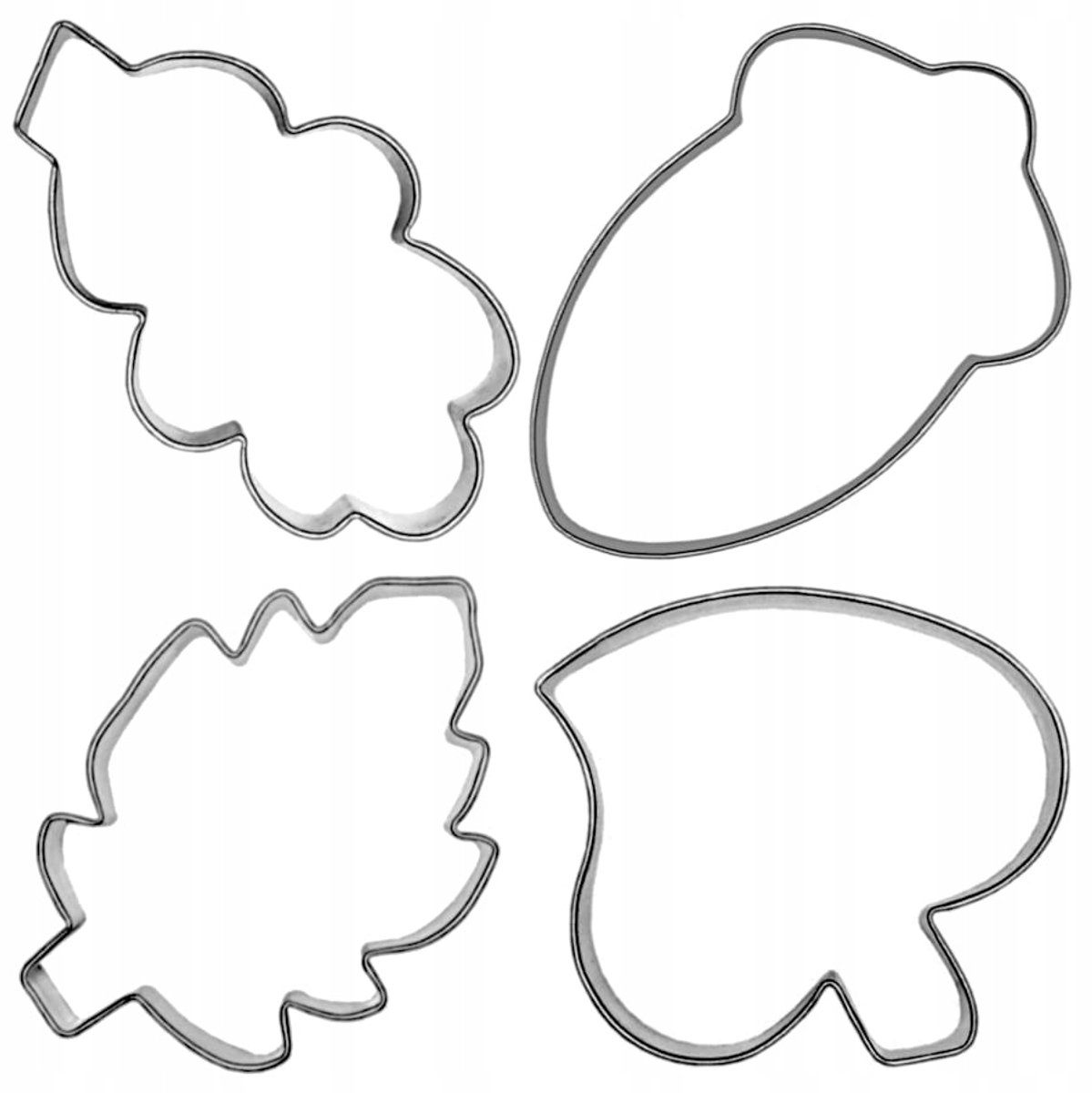 4x Herfstkoekjesvormpjes - Blad- en eikelvormen