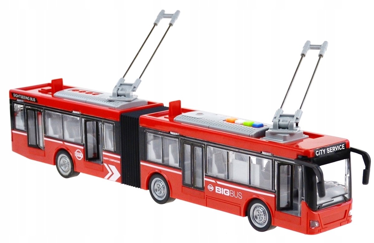 Grote Stadsbus met Licht & Geluid, Openende Deuren - 44cm