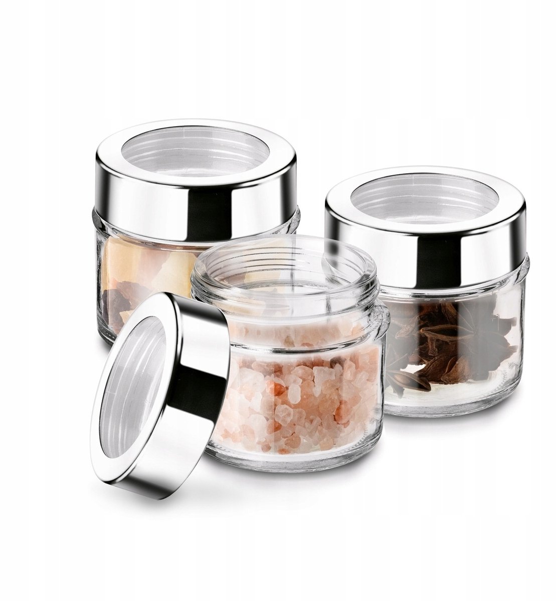 Tadar Dot 3x100ml Glazen Potjes voor Kruiden & Medicijnen