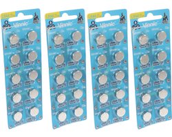 Vinnic LR44/Ag13/L1154f - Alcaline Knoopcel Batterij - Alkaline Knoopcel Batterij 40 Stuks