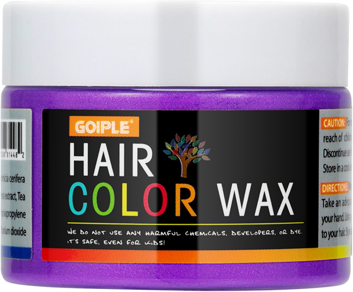 PAARSE Hair Coloring Wax -Tijdelijk - Haarverf - Haar Wax - Uit wasbaar - Paars- haircoloring was