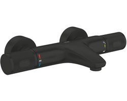 GROHE Precision Feel Thermostatische Badmengkraan - Wandgemonteerd - Met CoolTouch - AquaCalibrator - Matte Black (matzwart)