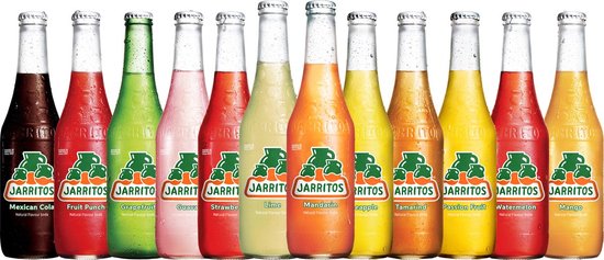 Jarritos - Frisdrank - Diverse Smaken - Mixxed Pack - 24 flesjes - Glas - Mexico - Mocktail