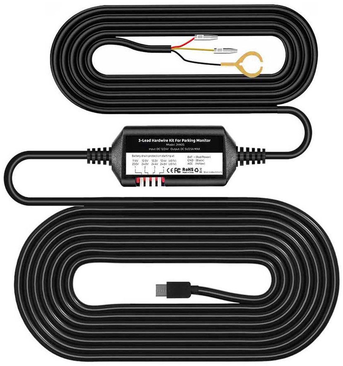 Nanocam NH03 permanente voeding USB-C 3-draads