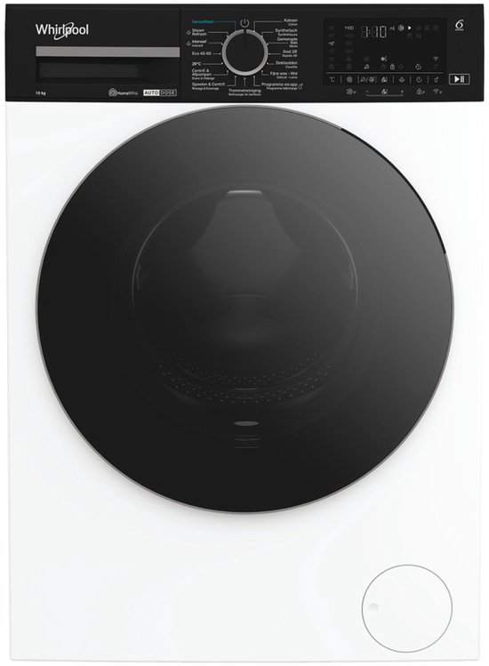 Lave-linge Whirlpool WPM 07W ADS BE Chargement frontal 10 kg 1400 tr/min Zwart, Wit